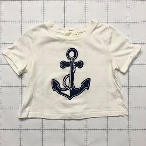 J.O.A. Cropped Anchor T-Shirt